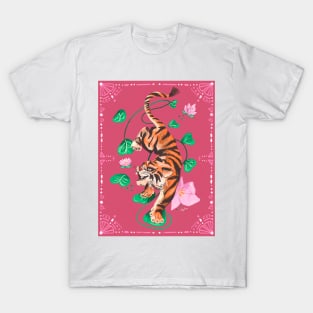 Tiger - Pink by Cindy Rose Studio T-Shirt